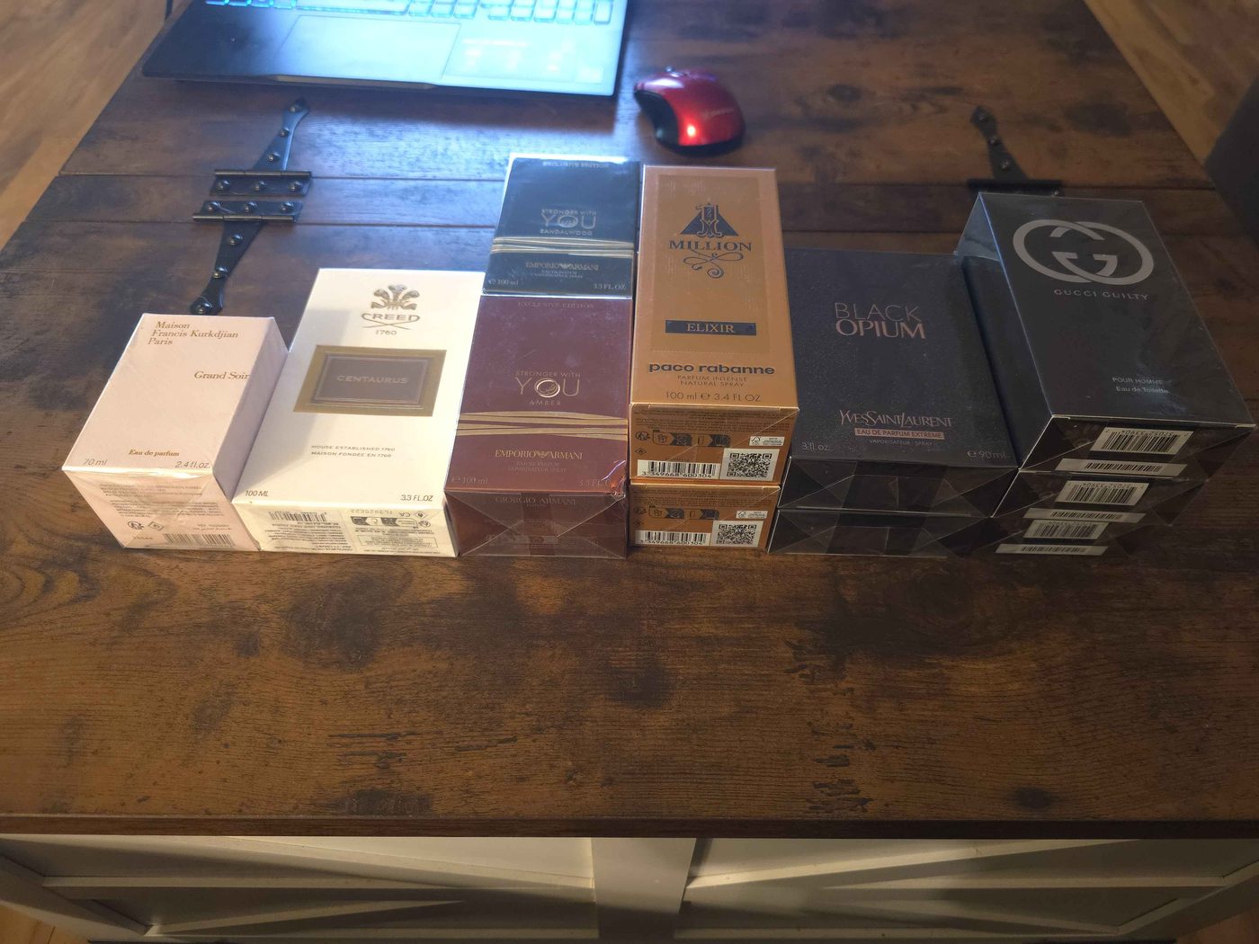 Boxes lined up